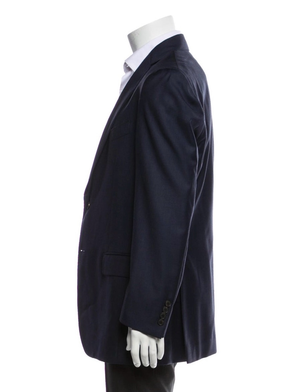 Salvatore Ferragamo Navy Single-Breasted Wool Suit - Picture 2 of 6